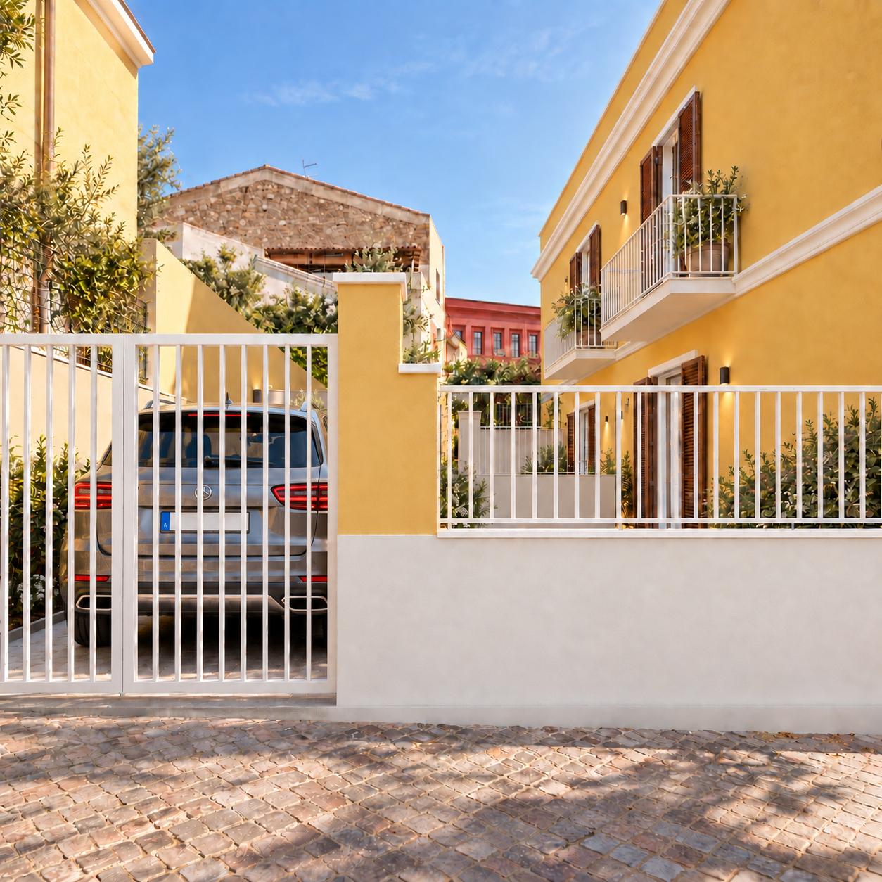 Posto auto privato con cancello carrabile
